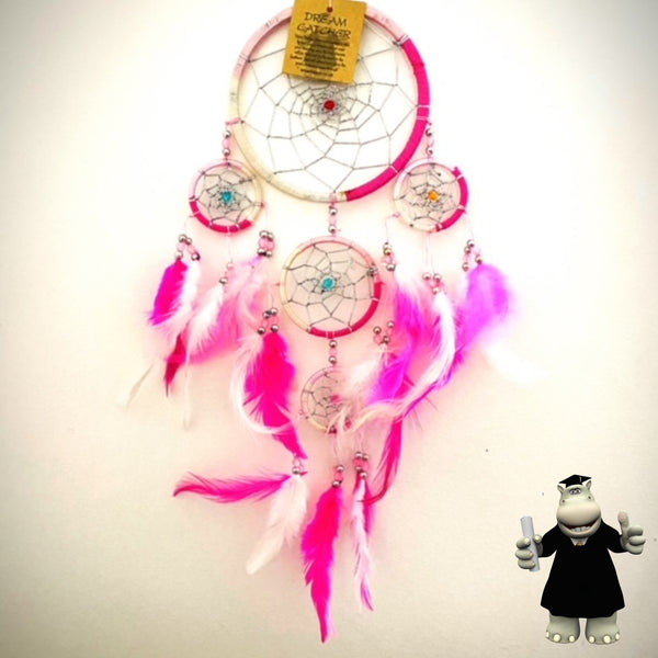 FUCHSIA PINK CREAM DREAM CATCHER