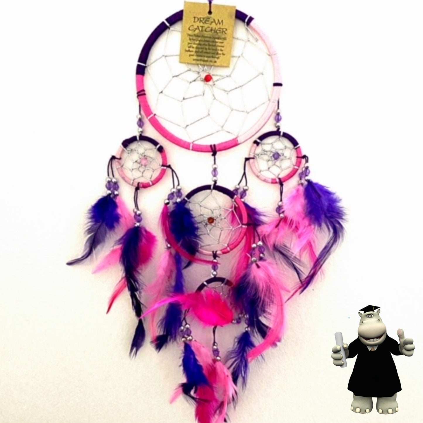 Wholesale 10 x Pink Purple Green & Cream Dream Catchers