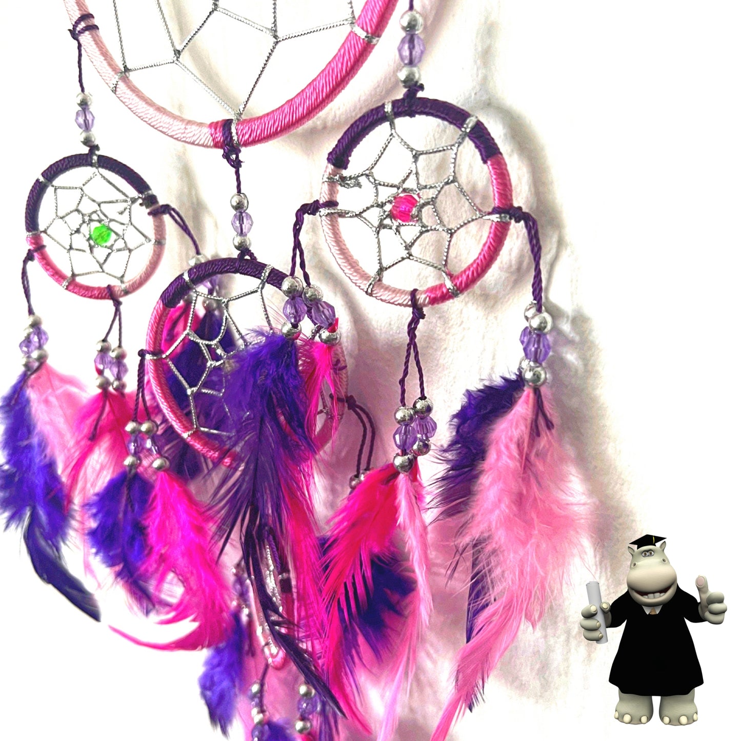 FUCHSIA PINK PURPLE DREAM CATCHER