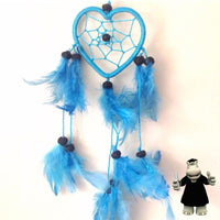 SMALL TURQUOISE BLUE HEART SHAPED DREAM CATCHER - Smart Hippo
