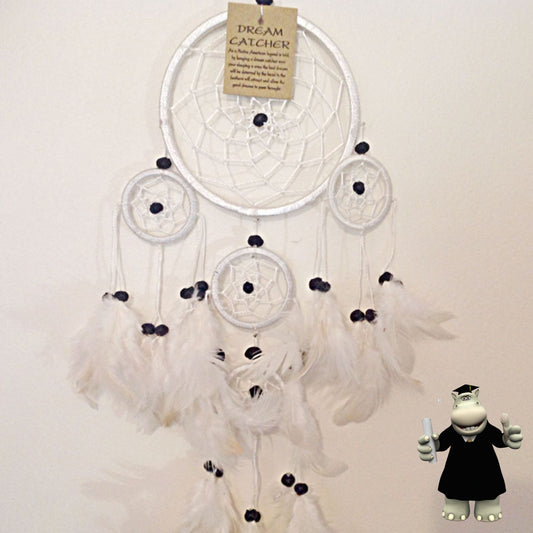 WHITE ROUND DREAM CATCHER