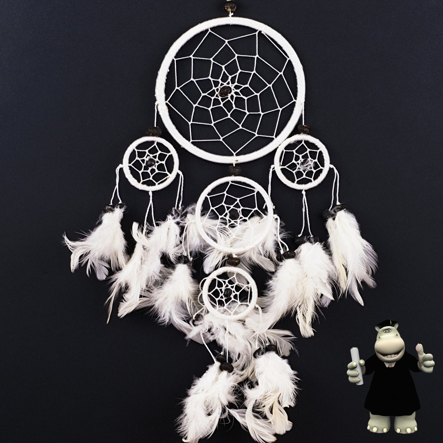 WHITE ROUND DREAM CATCHER