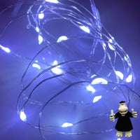 2 METRE WHITE LED WIRE DREAM CATCHER FAIRY LIGHTS BATTERIES INCLUDED