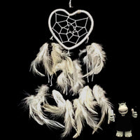 SMALL WHITE HEART SHAPED DREAM CATCHER