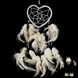 SMALL WHITE HEART SHAPED DREAM CATCHER