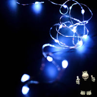 2 METRE BLUE LED WIRE DREAM CATCHER FAIRY LIGHTS BATTERIES INCLUDED