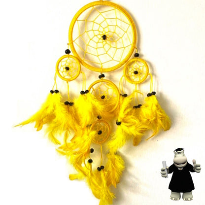 YELLOW GOLD ROUND DREAM CATCHER